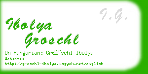 ibolya groschl business card